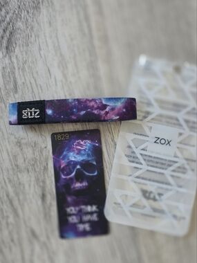 Zox Braclet YOU THINK YOU HAVE TIME Skulls Purple & Blue